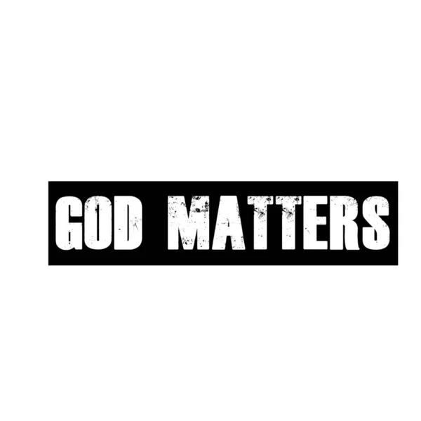 God Matters Christian Quote Design Print Use Poster Card Flyer — Stock Vector