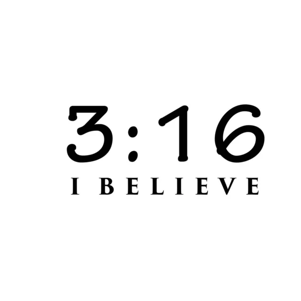 私は信じています キリスト教の信仰 印刷やポスターとして使用するためのタイポグラフィ カード チラシやTシャツ — ストックベクタ