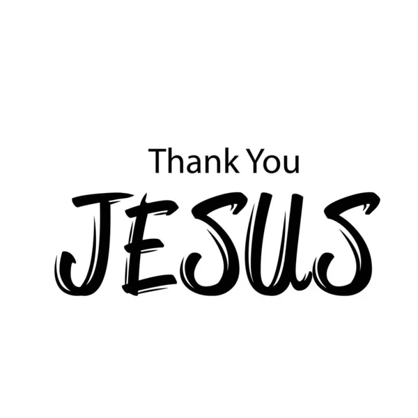 Thank You Jesus Christian Faith Typography Print Use Poster Card — Stock Vector