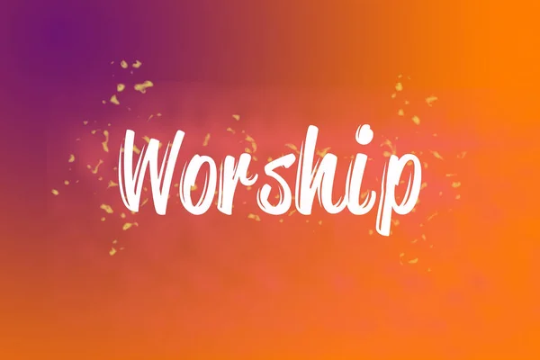 Worship text for Christian music concert or Sunday Service, Duo color tone, Beautiful Background Design