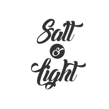 Tuz ve Işık, Hıristiyan inancı, baskı için tipografi ya da poster, kart, broşür ya da tişört olarak kullanmak 