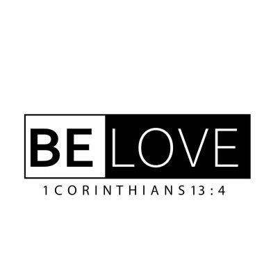 Sevgi, Hıristiyan İnancı, Baskı için tipografi ya da Poster, Kart, El ilanı ya da Tişört Ol