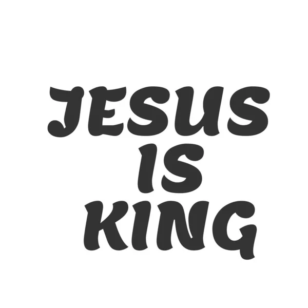 Jesus King Christian Faith Typography Print Use Poster Card Flyer — Stock Vector