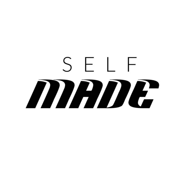 Self Made Self Paid Positive Vibes Motivational Quote Life Typographie — Image vectorielle