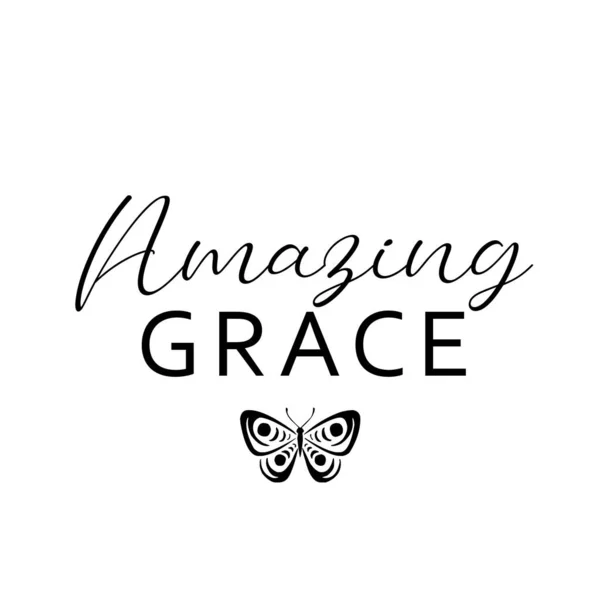 Amazing Grace Bible Verse Day Typography Printing Use Poster Card — стоковий вектор