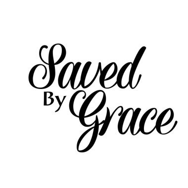 Grace, Hristiyan inancı, baskı için tipografi ya da poster, kart, broşür ya da tişört olarak kullanılmak üzere kaydedildi