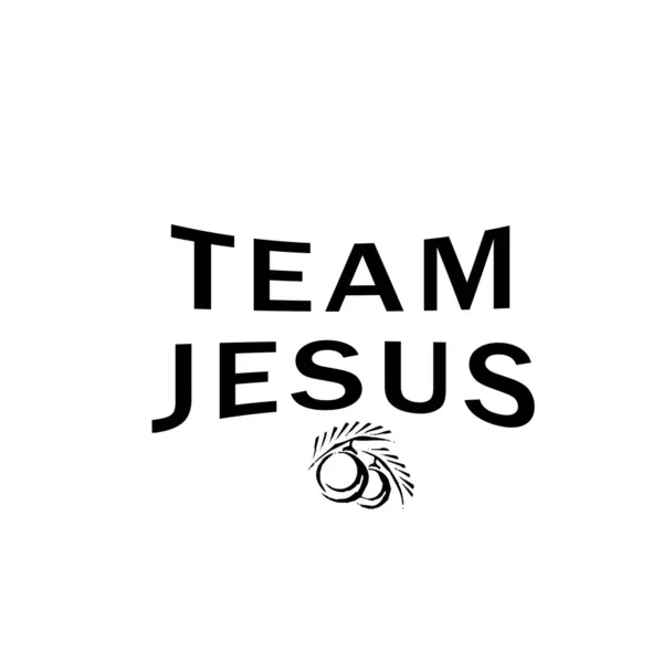 Team Jesus Christian Quote Hope Typography Design Print Use Poster — Vector de stock
