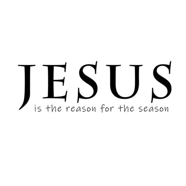 イエス キリストの引用デザイン イエスは季節の理由です — ストックベクタ
