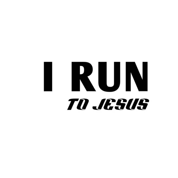Jesus Quote Design Run Jesus — Stock Vector