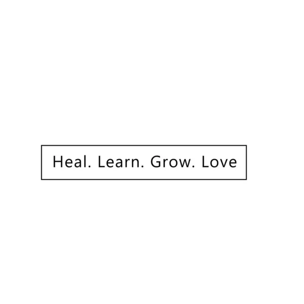 Christian Quote Design Heal Learn Grow Love — 스톡 벡터