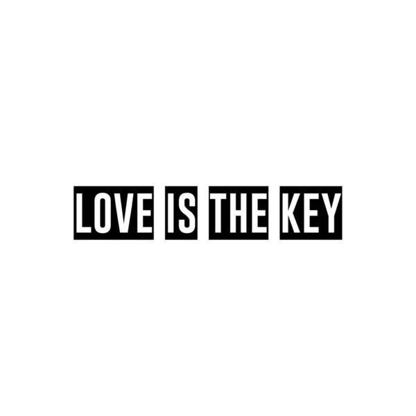 Love Key Christian Quote Design Typography Print Use Poster Card — Stockový vektor