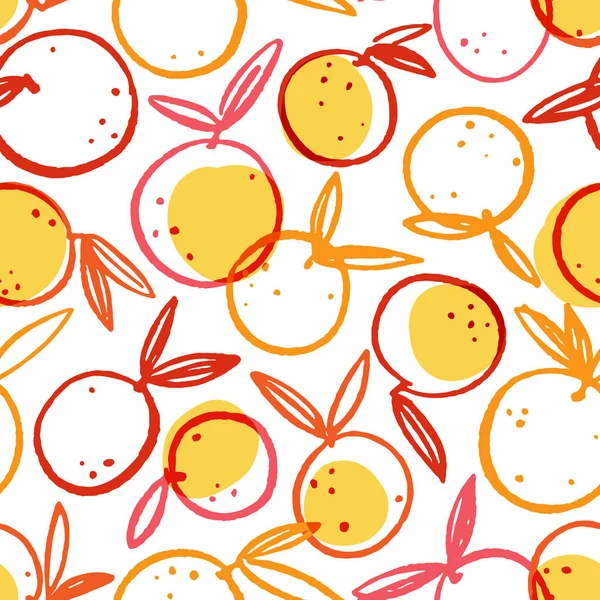 柑橘類のパターン. — ストックベクタ