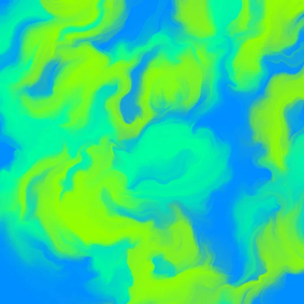Сучасного Живопису Красиві Сині Зелені Хвилі Зображення Ручного Розпису Творчого — стокове фото