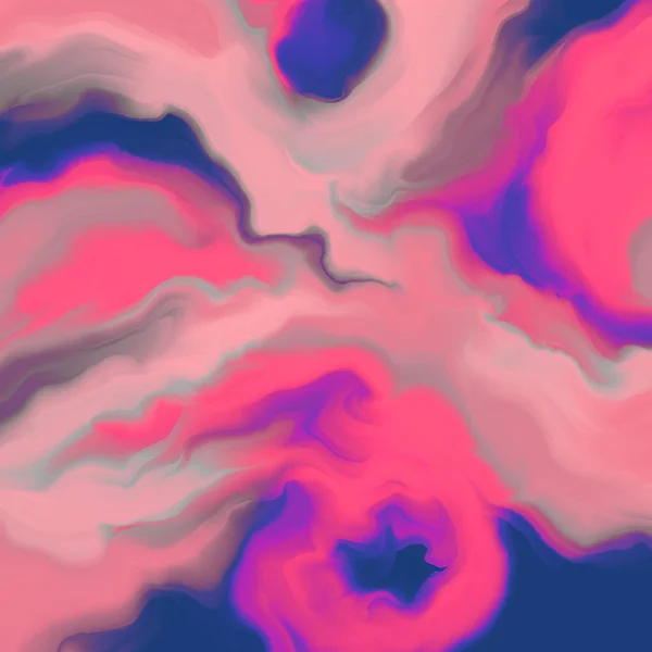 Сучасного Живопису Красиві Червоні Фіолетові Хвилі Зображення Ручного Розпису Творчого — стокове фото
