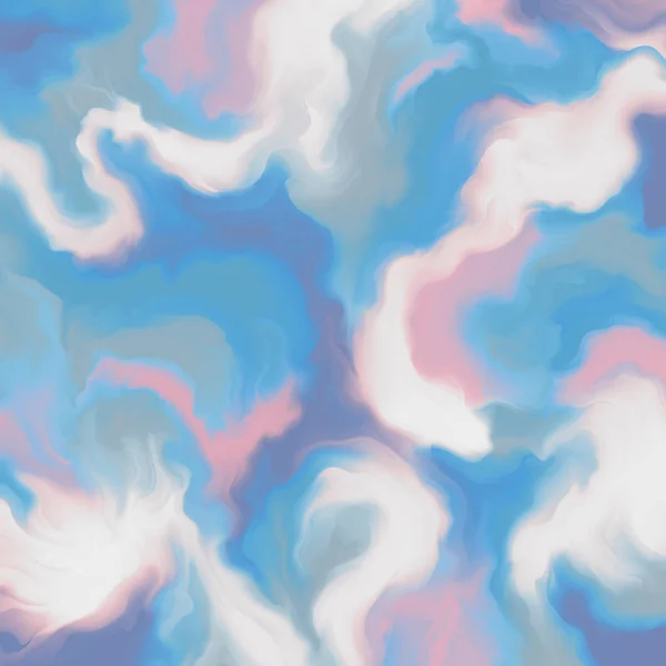 Σύγχρονος Πίνακας Όμορφο Μπλε Ροζ Και Λευκά Κύματα Χειροποίητη Εικόνα — Φωτογραφία Αρχείου