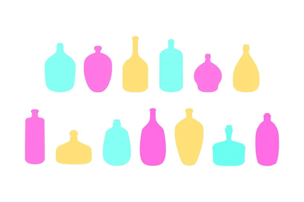 Colourful bottles. Vector collection. — Stock Vector