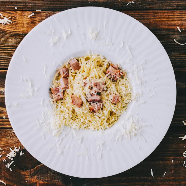 Ízletes tészta Carbonara — Stock Fotó