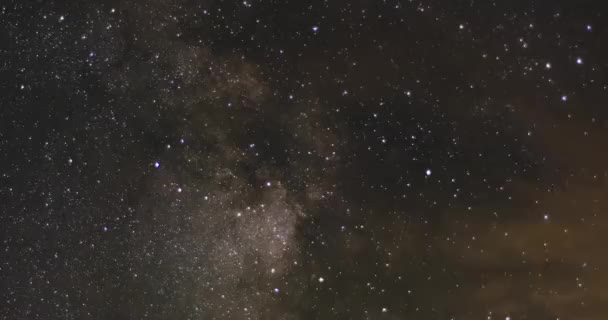 Timelapse Movement Milky Way Night Sky Close — Stock Video