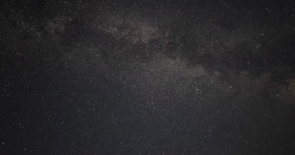 Timelapse Movement Milky Way Night Sky — Stock Video