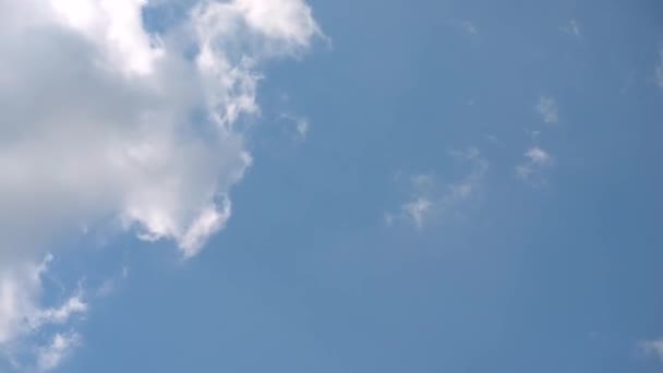 Clouds Move Quickly Disperse Daytime Sky — Stock Video