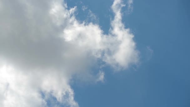 Clouds Move Quickly Disperse Daytime Sky — Stock Video