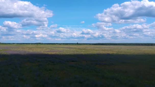 Luchtfoto Een Donkere Streep Van Een Grote Wolk Bedekt Een — Stockvideo