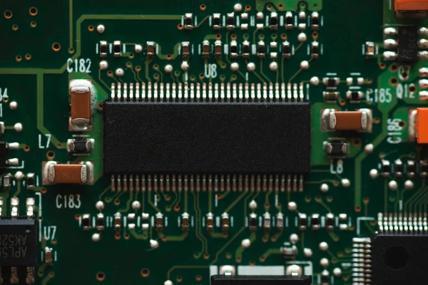 Macro Foto Chip Laptop Com Espaço Para Escrever — Fotografia de Stock