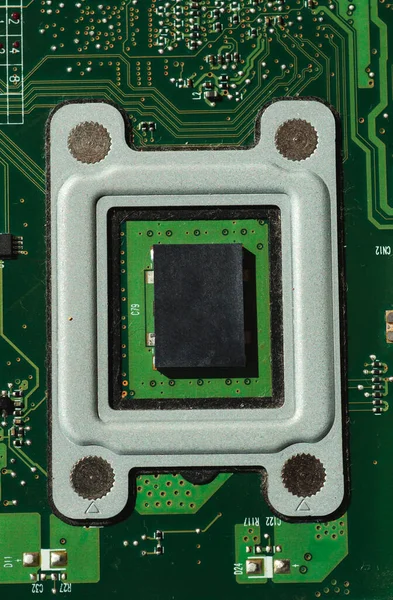 Macro Fénykép Laptop Chip Helyet Írás — Stock Fotó