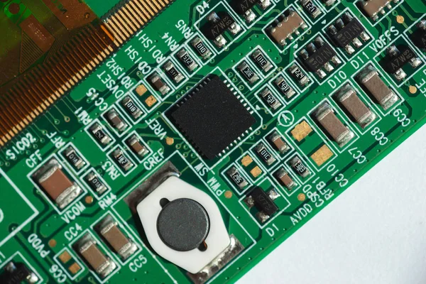 Macro Foto Chip Portátil Con Espacio Para Escribir — Foto de Stock