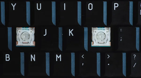 Bırakılmış Tuşlu Dizüstü Bilgisayar Klavyesi — Stok fotoğraf