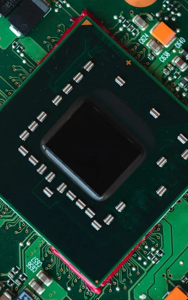 Macro Foto Van Laptop Chip Met Ruimte Schrijven — Stockfoto