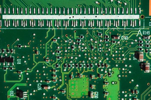 Macro Foto Microcircuitos Portátiles Cerca — Foto de Stock