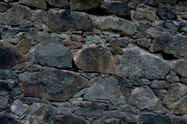 Gri taşlardan yapılmış taş duvar dokusu