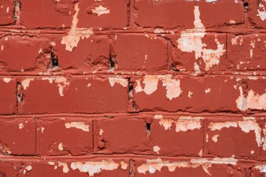 Güzel bir kırmızı tuğla işçiliğinin makro dokusu.