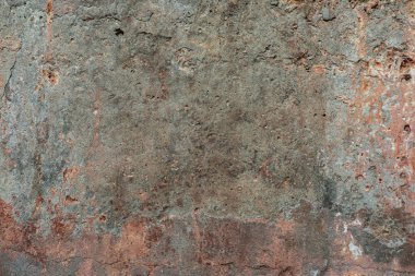 Beton duvar dokusu ve yakın plan boya dökülmesi.