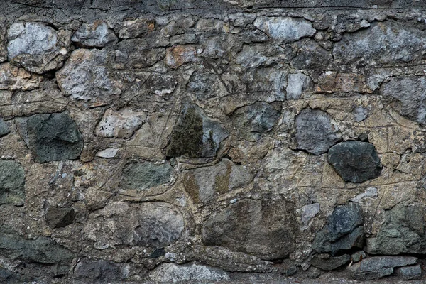 Texture Stone Wall Made Grey Stones — Stock Photo, Image