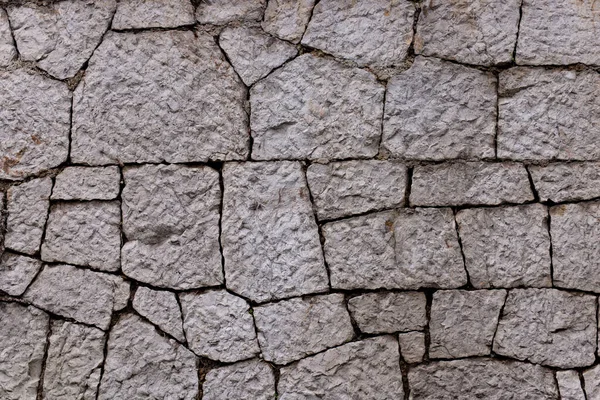 Textura Parede Pedra Feita Pedras Cinzentas — Fotografia de Stock