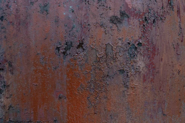 Macro Texture Peeled Paint Rusty Iron Closeup — Stock Photo, Image