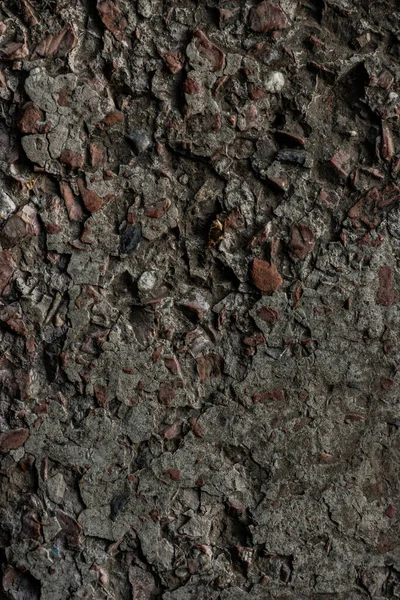 Texture Mur Béton Fondation Close Avec Petits Cailloux Ébréché — Photo