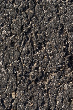 Eski çatlak asfaltın makro dokusu