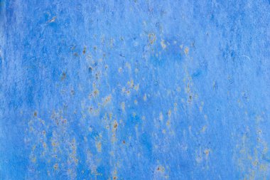 Eski, hırpalanmış, mavi beton duvarın dokusu