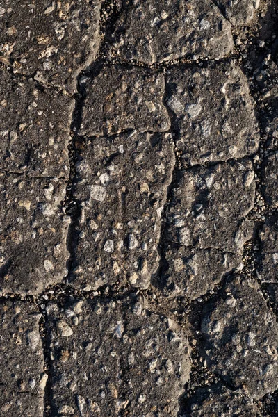 Macro Texture Old Cracked Asphalt — Stock Photo, Image