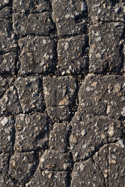 Macro Texture Old Cracked Asphalt — Stock Photo, Image