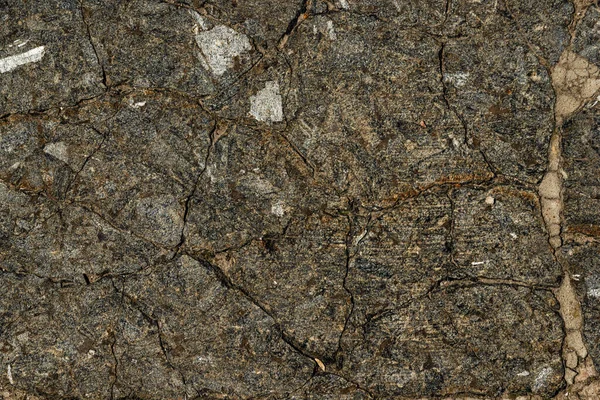 Textura Calçada Pedras Granito Caóticas Cores Diferentes Com Muitas Rachaduras — Fotografia de Stock