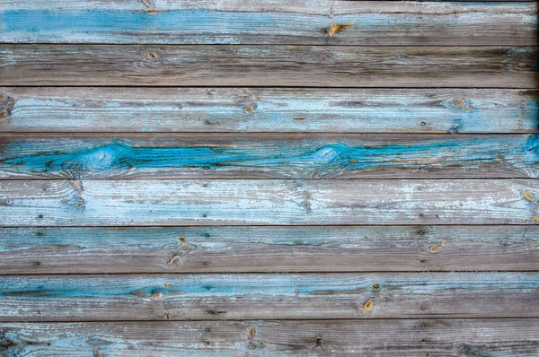 Textura Horizontal Casa Revestimiento Madera Con Pintura Azul Malhumorado —  Fotos de Stock