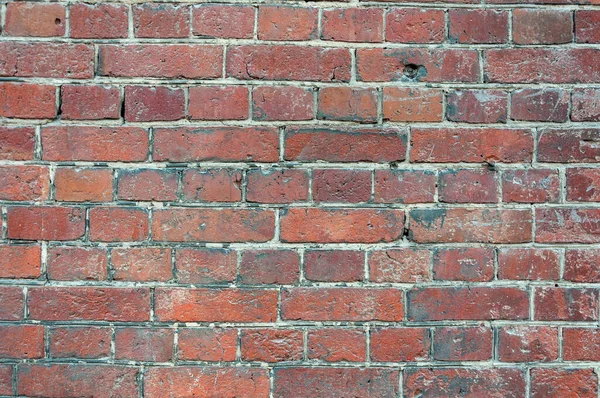 Textuur Van Oude Baksteen Gevel Van Rode Baksteen — Stockfoto