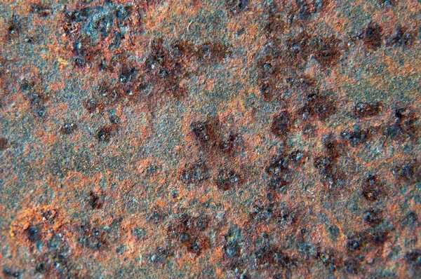 Textura Ferro Enferrujado Folha Closeup — Fotografia de Stock