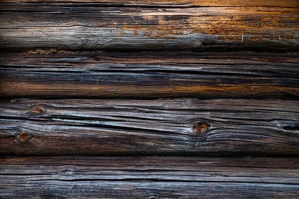 Texture Old Log House Wall — Stock Photo, Image