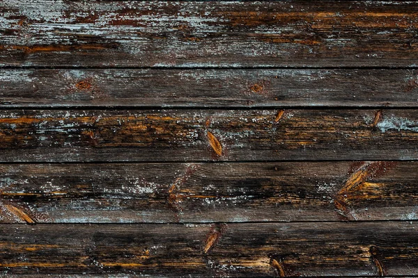 Textura Uma Antiga Parede Madeira Placas Com Descascamento Tinta Azul — Fotografia de Stock