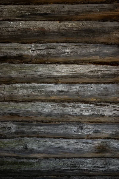 Textura Parede Velha Casa Log — Fotografia de Stock